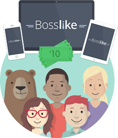 Конкурс Bosslike. Приведи друзей – получи MacBook, iPhone, iPad, денежку или купончик!