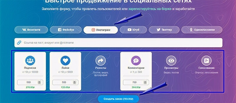 Накрутка охвата в Инстаграме платно